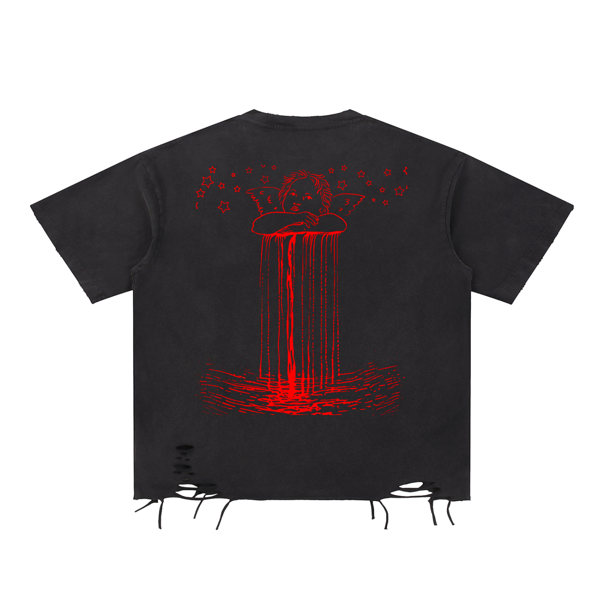 No Literally Distressed Angel T-Shirt