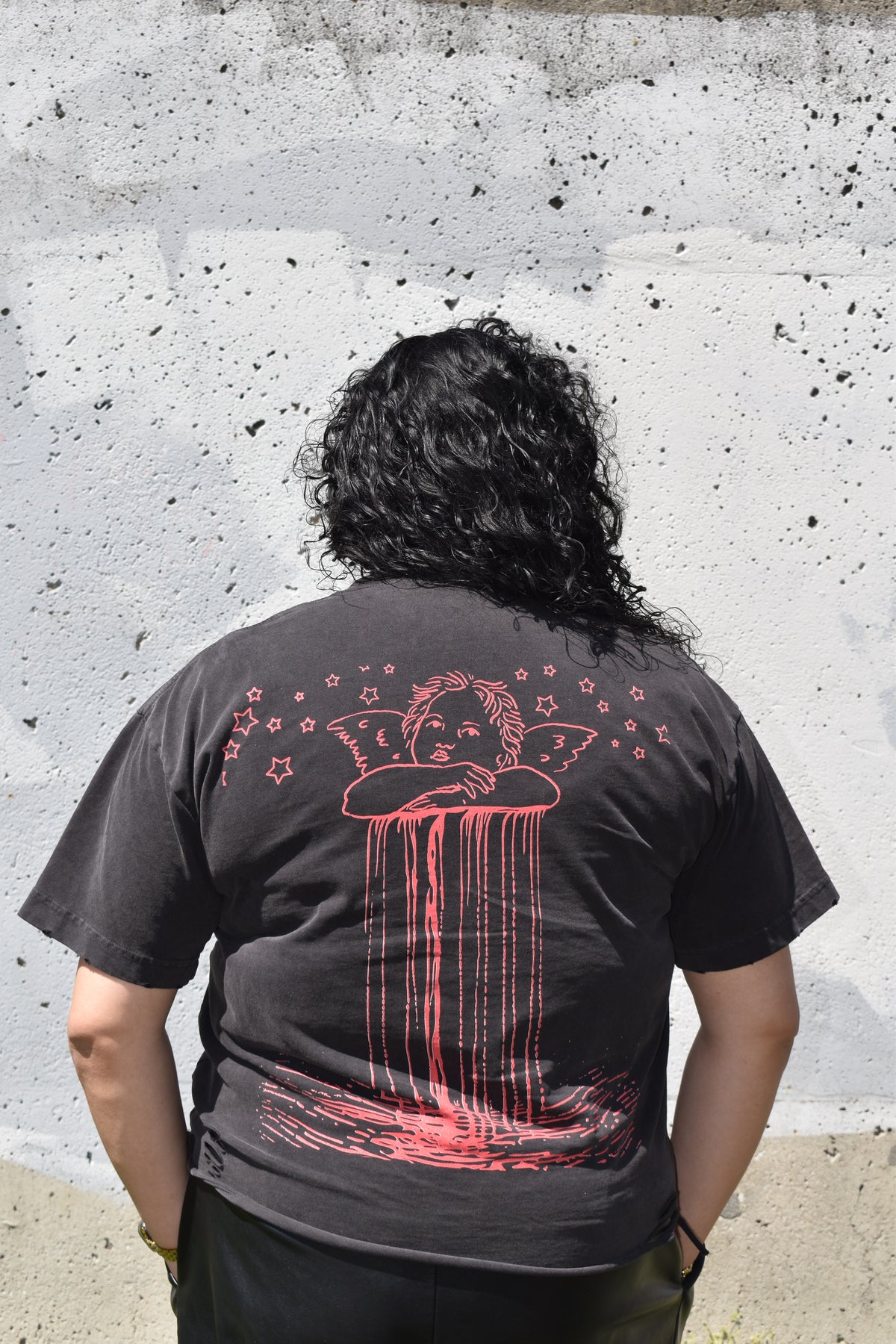 No Literally Distressed Angel T-Shirt